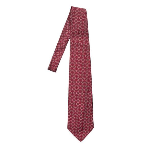 Brooks Brothers Tie 100% Silk Red Blue Geometric Vintage Designer Mens Necktie - Picture 3 of 5